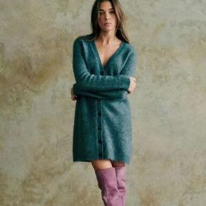 Sezane Junie dress Cardigan - Sage